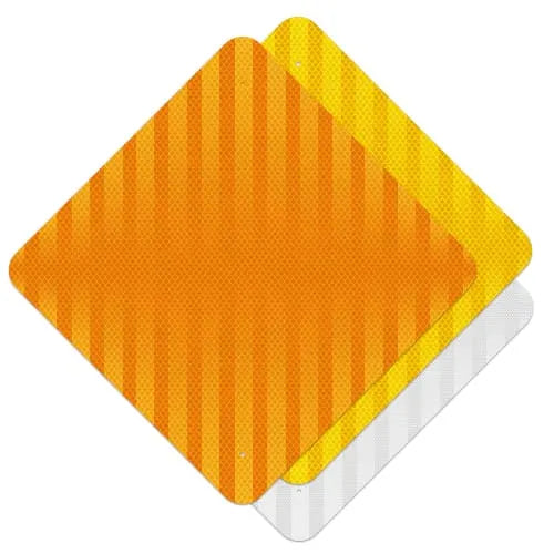 Custom .080 Orange Reflective Aluminum Signs – Diamond Shape, HIP Grade