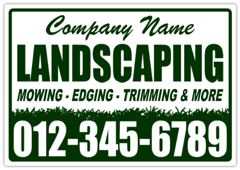 Closeup of Custom Landscaping Car Magnets - Online Design