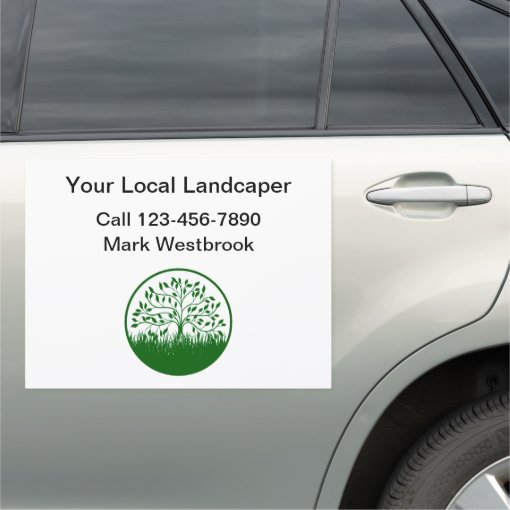 Custom Landscaping Car Magnets on a Truck - Online Design