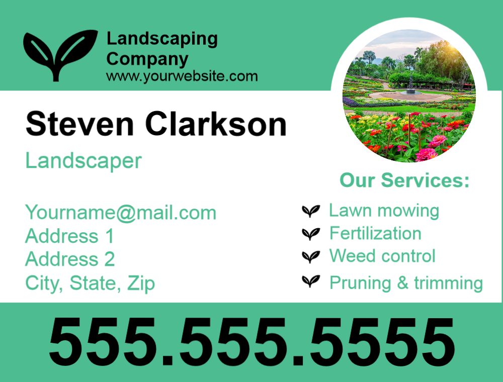 Weatherproof Custom Landscaping Car Magnets - Online Design