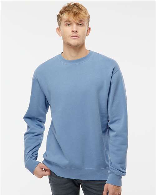 Midweight Pigment-Dyed Crewneck Sweatshirt - Independent Trading Co. | Durable, Classic, and Customizable