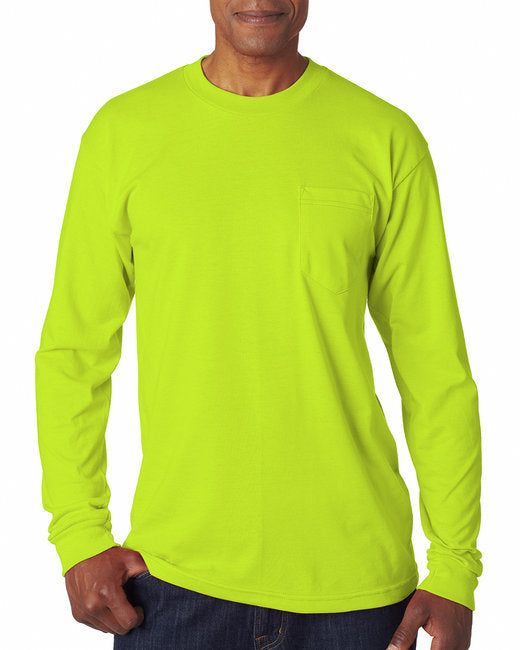 Bayside Adult USA Made Long-Sleeve T-Shirt with Pocket – Durable, Comfortable, and American-Made