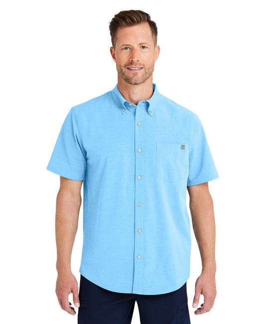 HUK Men's Kona Solid Short Sleeve Shirt – Stretchable, Protective, and Versatile