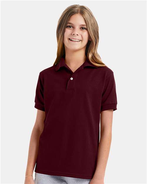 Youth Ecosmart® Jersey Polo - Hanes | Sustainable, Durable, and Comfortable