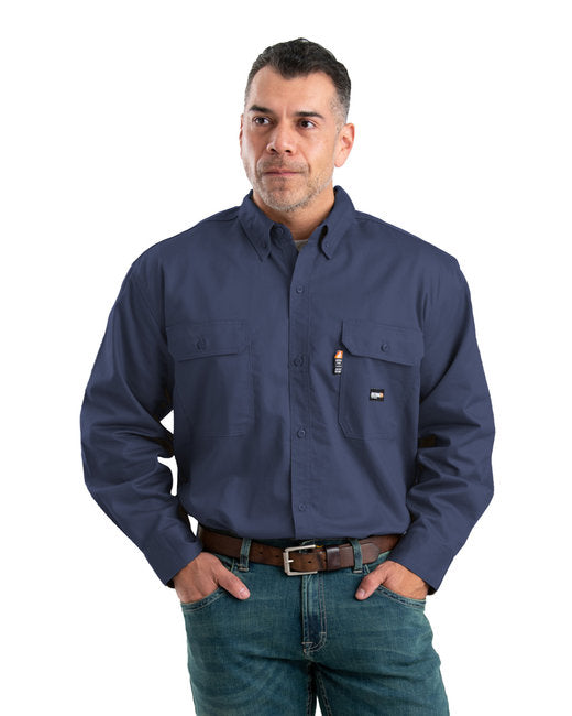 Berne Men's Flame-Resistant Button-Down Work Shirt – Safety and Durability Combined