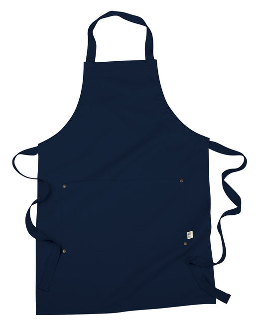 Custom Eco Apron – Organic Cotton & Recycled Polyester with Pockets