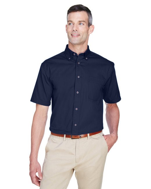 Custom Short-Sleeve Twill Shirt – Stain-Release & Wrinkle-Resistant