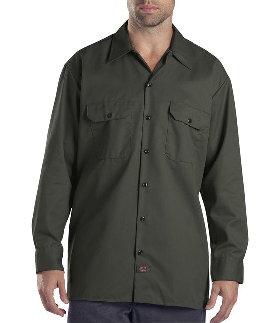 Dickies Unisex Long-Sleeve Work Shirt – Durable, Easy-Care Workwear