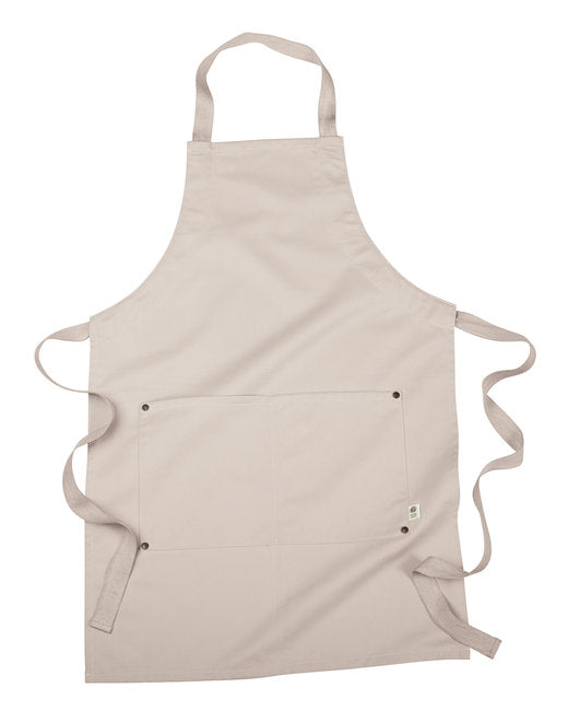 Custom Eco Apron – Organic Cotton & Recycled Polyester with Pockets