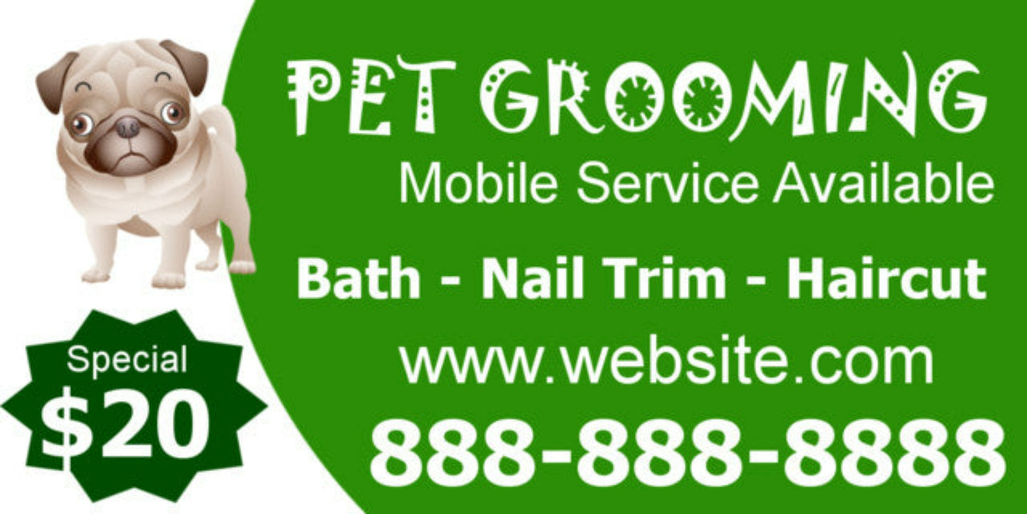 Custom Pet Grooming Car Magnets on a Truck - Online Design