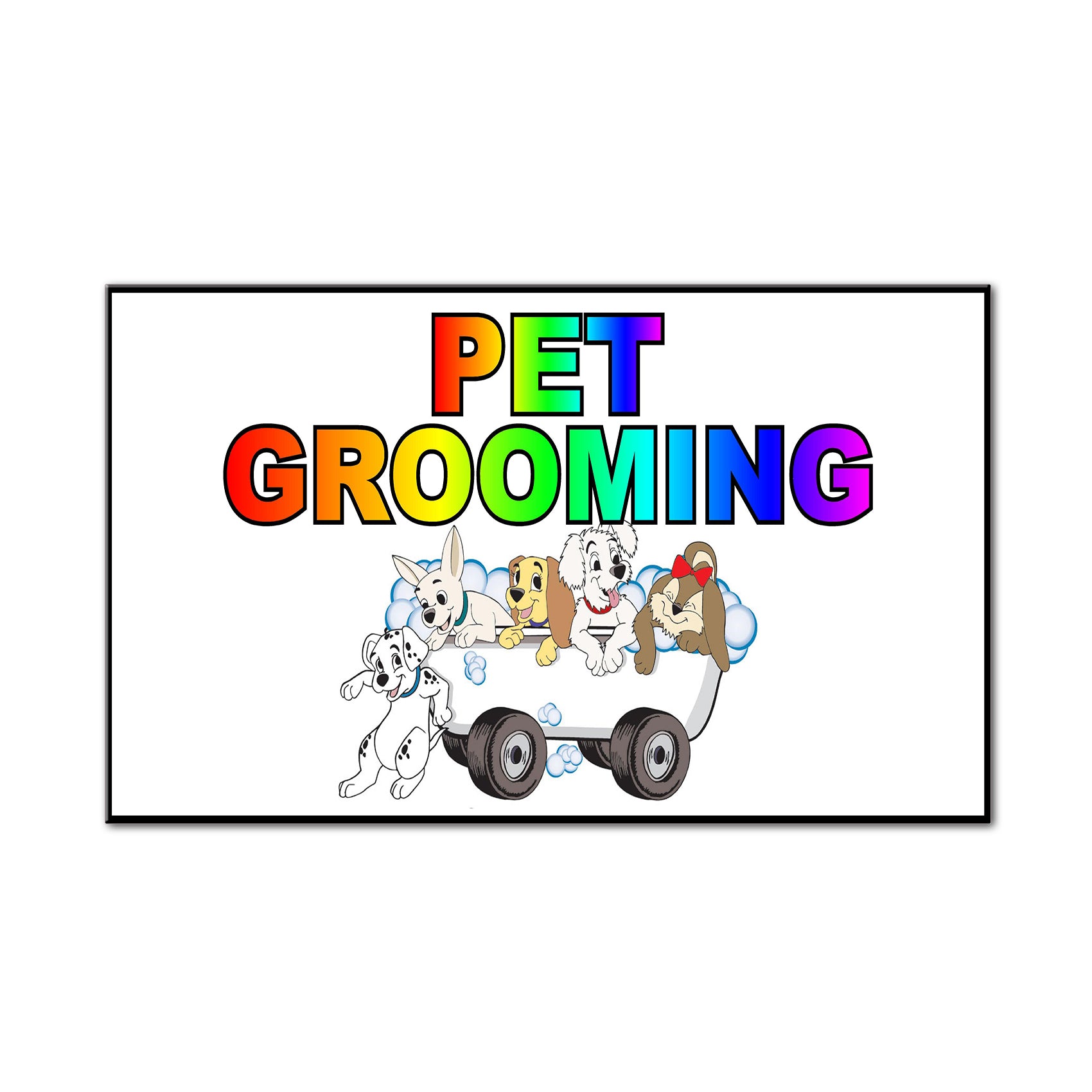 Weatherproof Custom Pet Grooming Car Magnets - Online Design