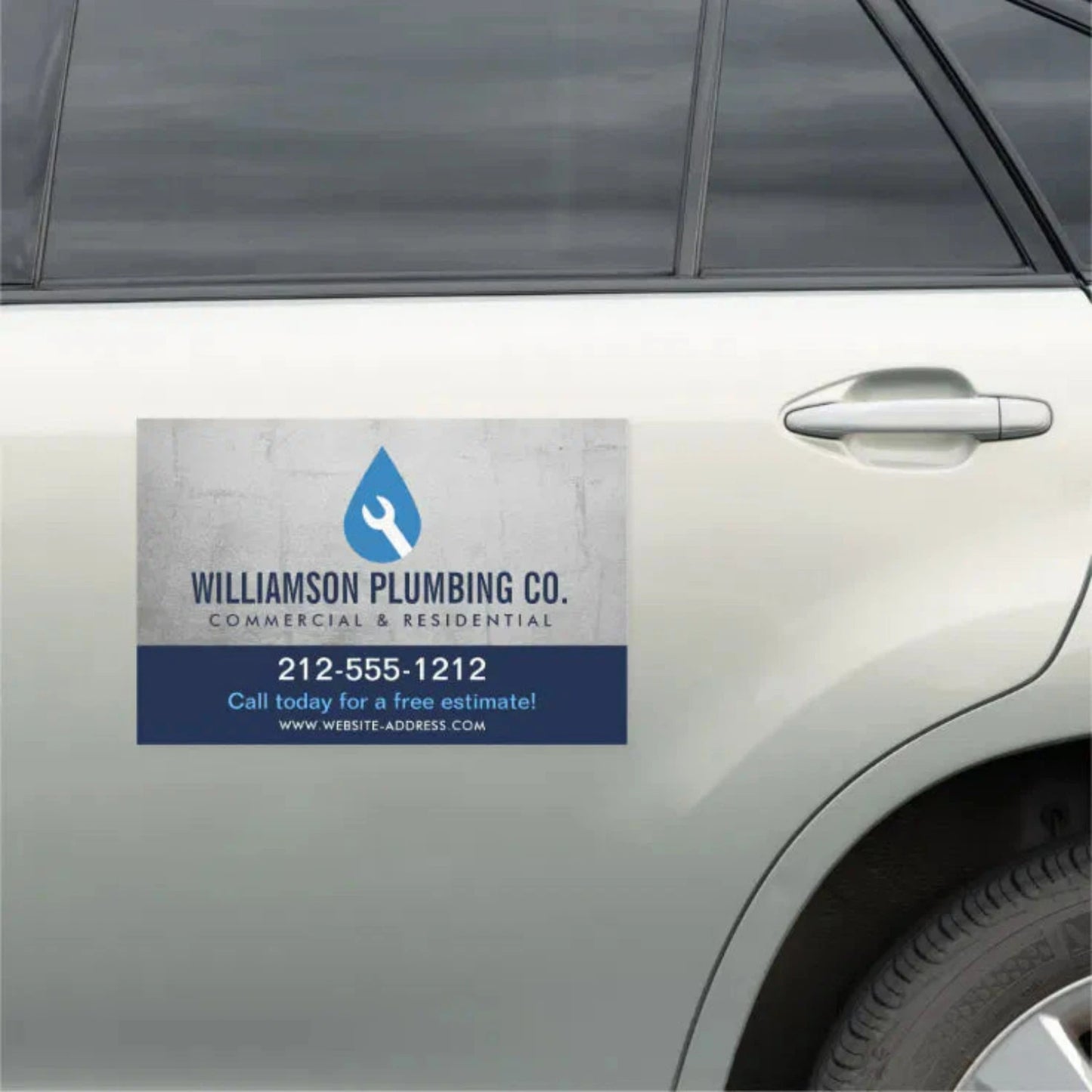 Custom Plumber Car Magnets on a Vehicle - Online Design