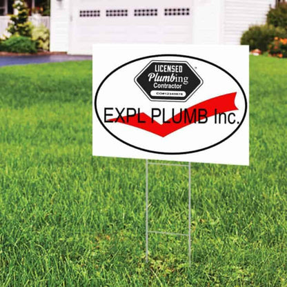 Services Custom Plumbing Yard Signs – Logo Printed and Fast Shipping