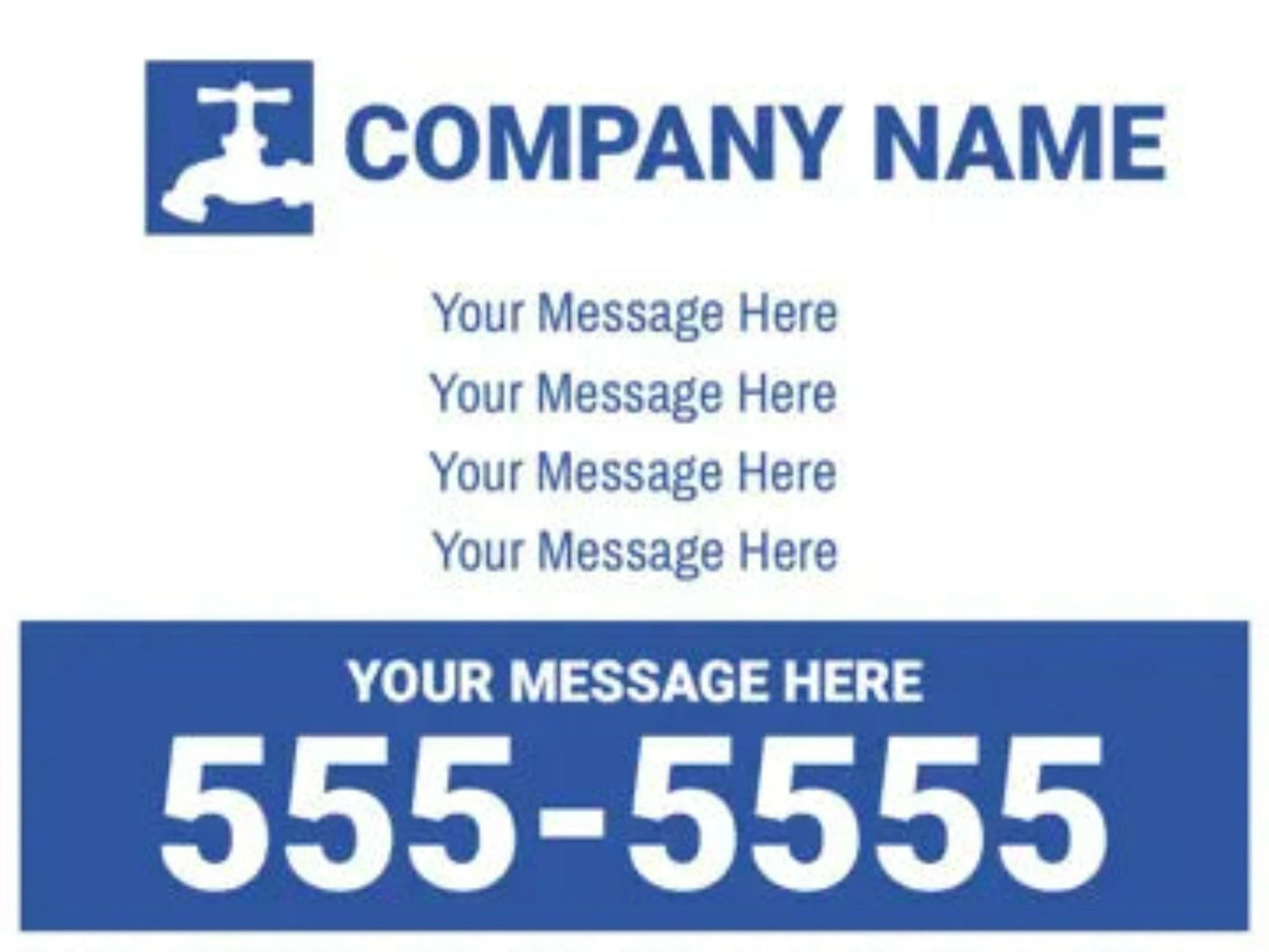 Branded Custom Plumbing Advertising Lawn Signs – Fast Shipping