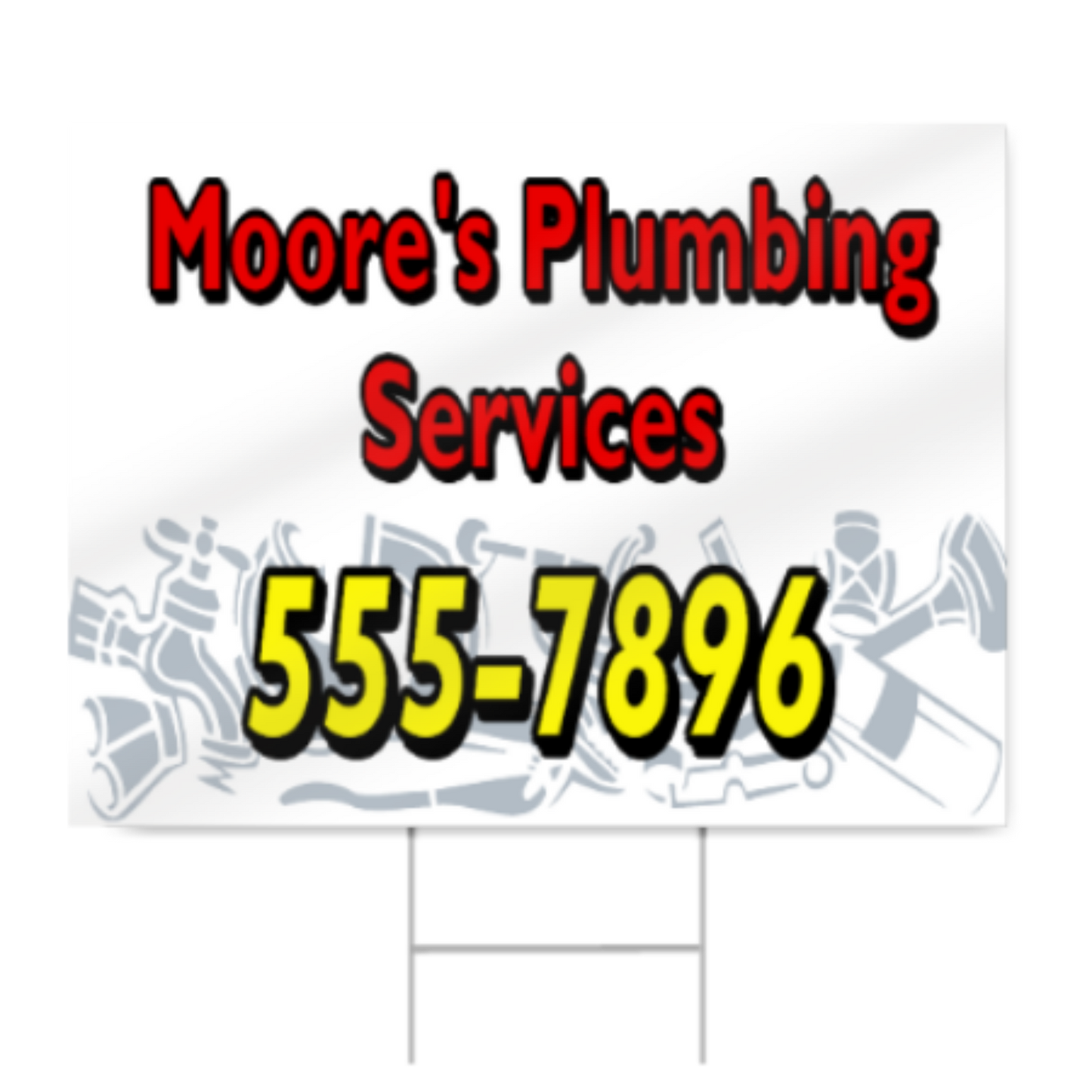 Company Logo Custom Plumbing Branded Lawn Signs – Fast Shipping