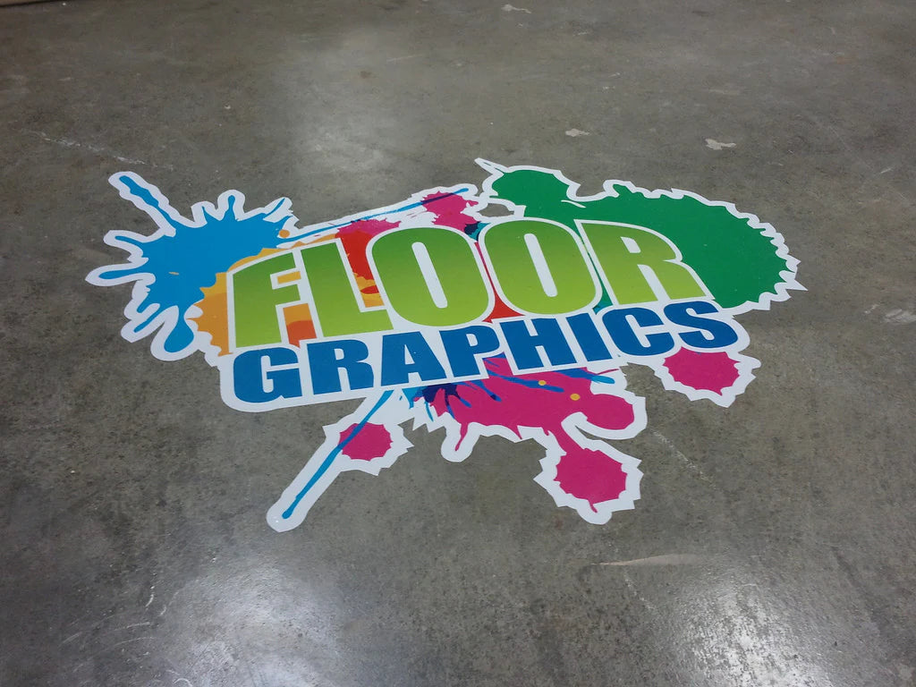 Custom printed floor decals for retail staff, ensuring cohesive brand identity and a professional appearance in store environments.