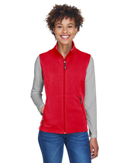 CORE365 Ladies' Cruise Two-Layer Fleece Bonded Soft Shell Vest – Water-Repellent, Stylish, and Functional