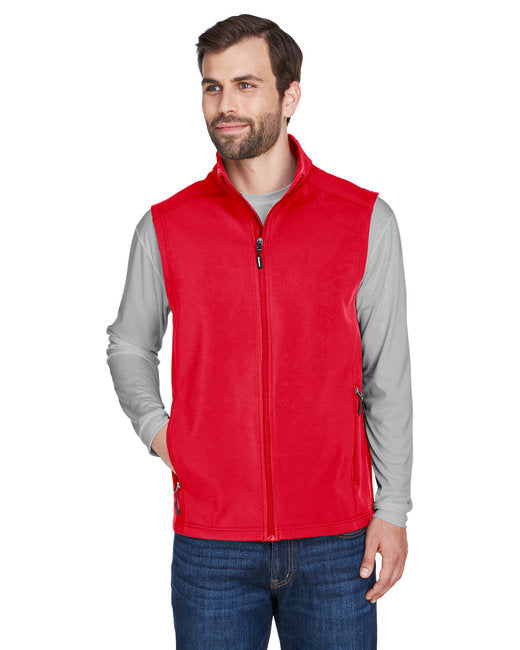 CORE365 Men's Cruise Two-Layer Fleece Bonded Soft Shell Vest – Durable, Water-Repellent, and Functional