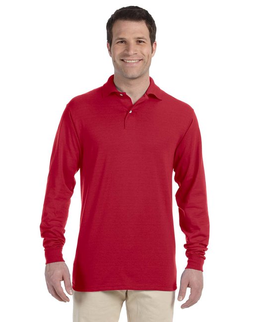 Jerzees Adult SpotShield™ Long-Sleeve Jersey Polo