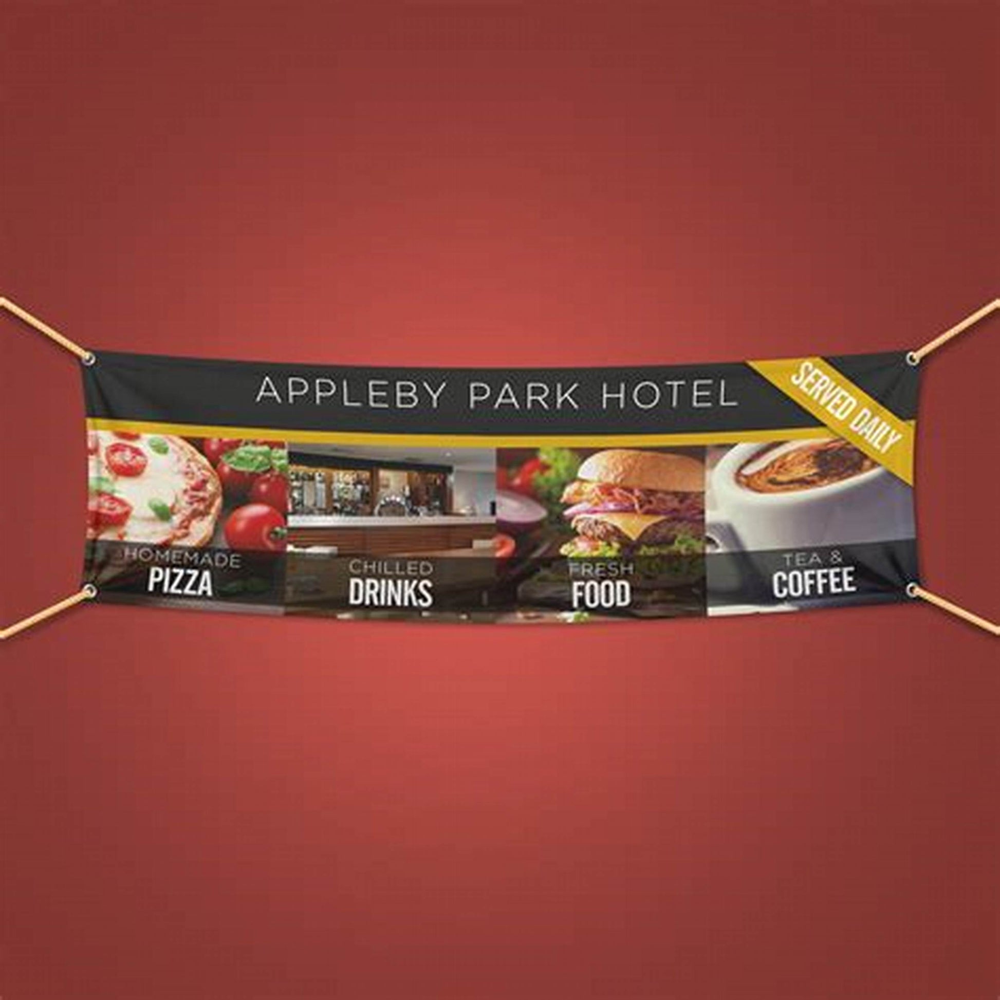 Custom Restaurant Banners for Indoor Use – Online Design and Fast Shipping