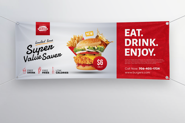 Custom Restaurant Banners – High-Quality Banners for Indoor and Outdoor Restaurant Promotions Banner Show Off Your Threads