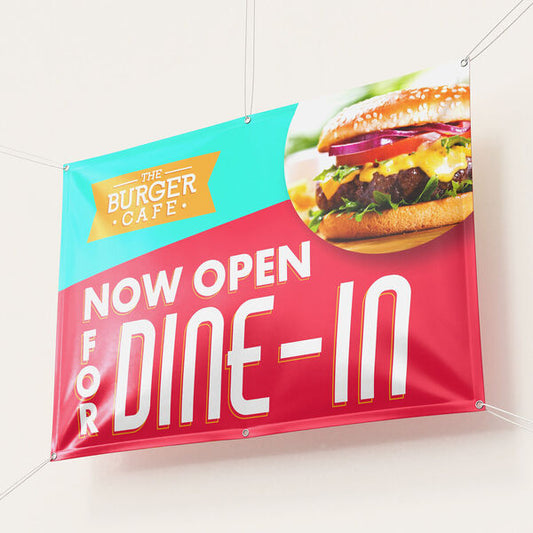 Weatherproof Custom Restaurant Banners – Online Design and Fast Shipping