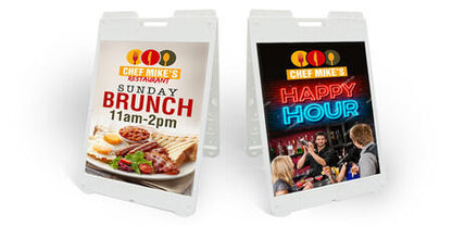 Custom Restaurant and Cafe A-Frame Signage for Dining Promotions – Fast Shipping