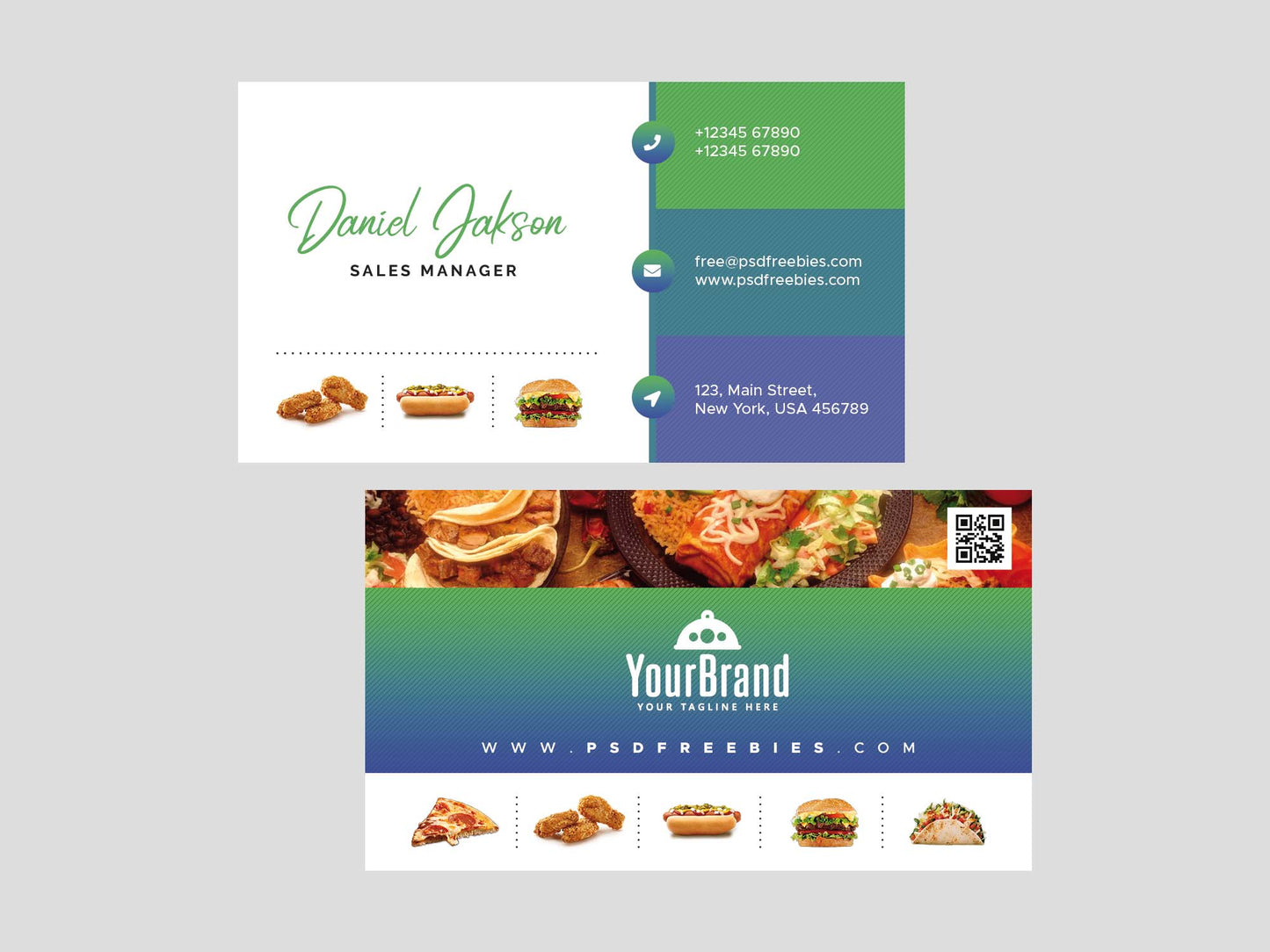 Restaurant Manager Business Cards – Simple Contact Information