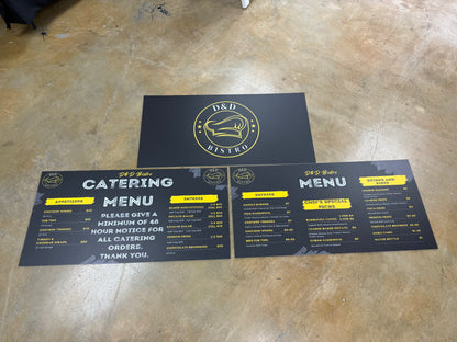 Custom Restaurant Menu Boards with Logo – Online Design and Fast Shipping