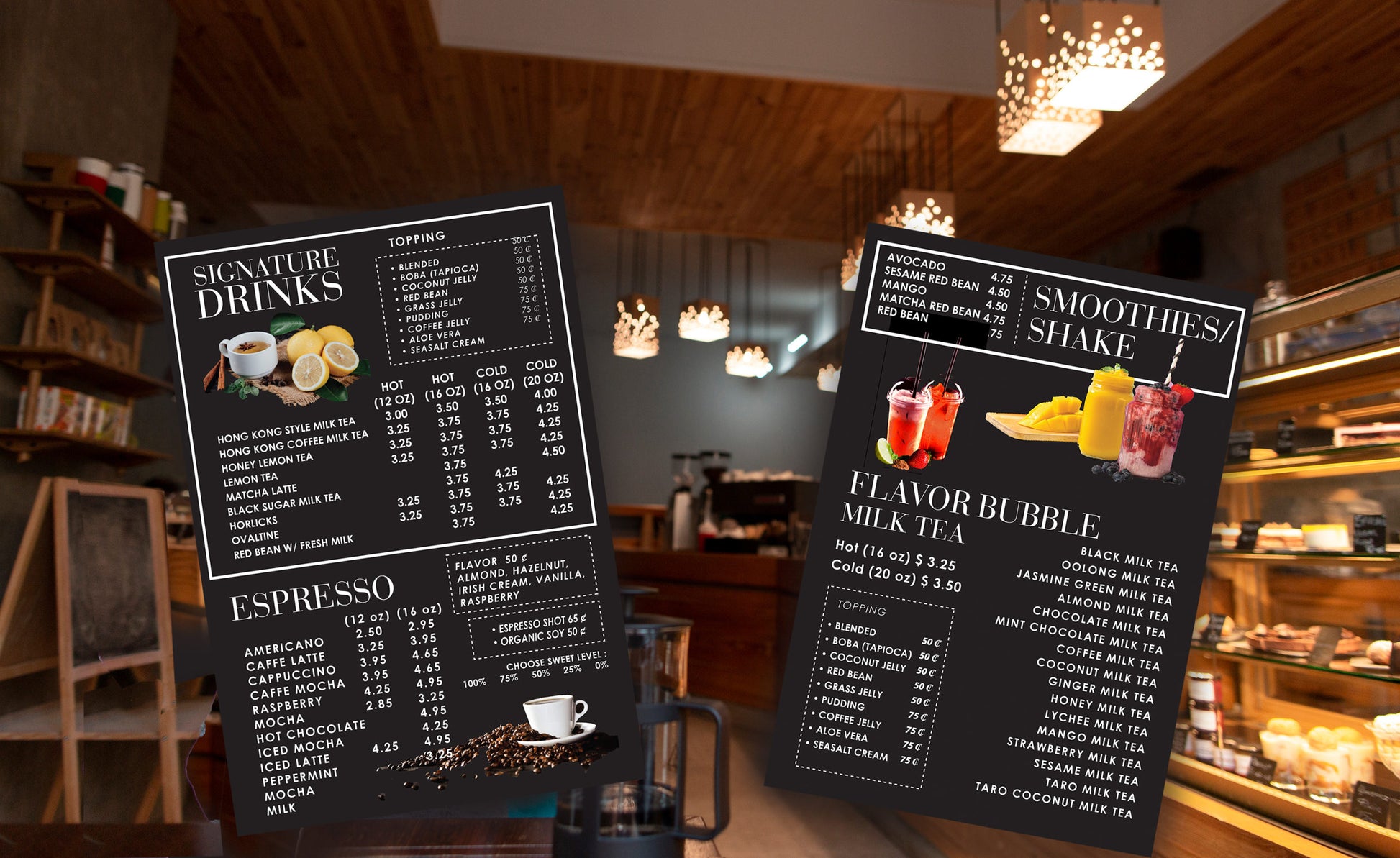 Custom Restaurant Plastic Menu Boards for Indoor and Outdoor Use – Fast Shipping