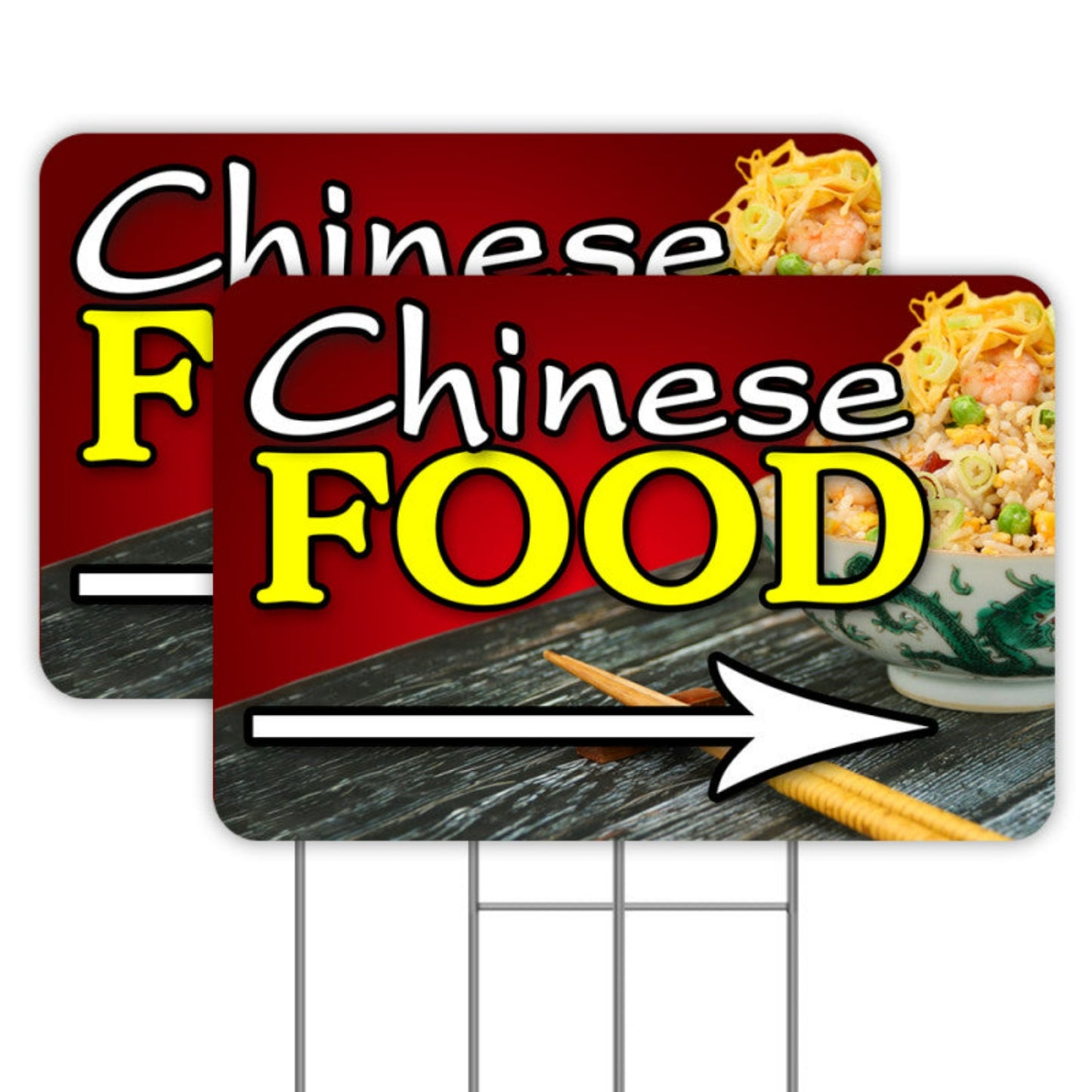 Food Promotions Custom Restaurant Yard Signs – Logo Printed and Fast Shipping