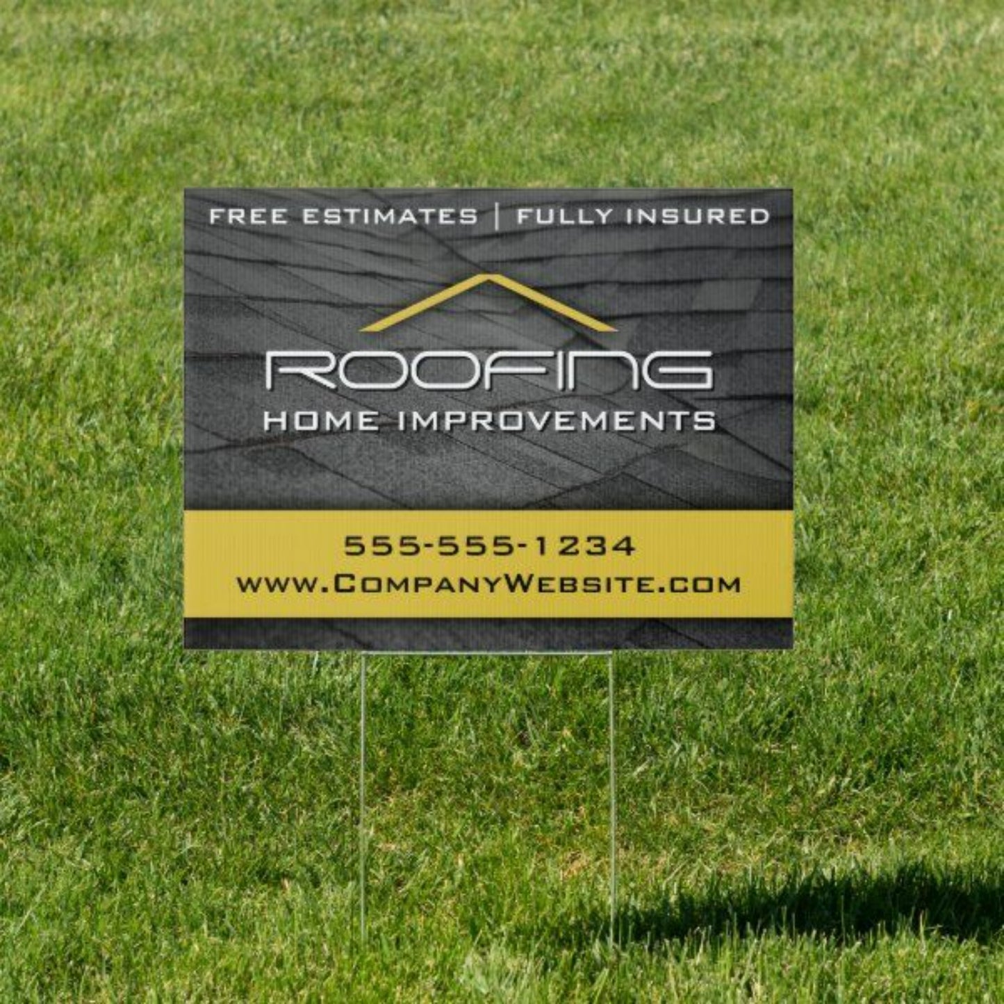 Company Logo Custom Roofing Branded Lawn Signs – Fast Shipping