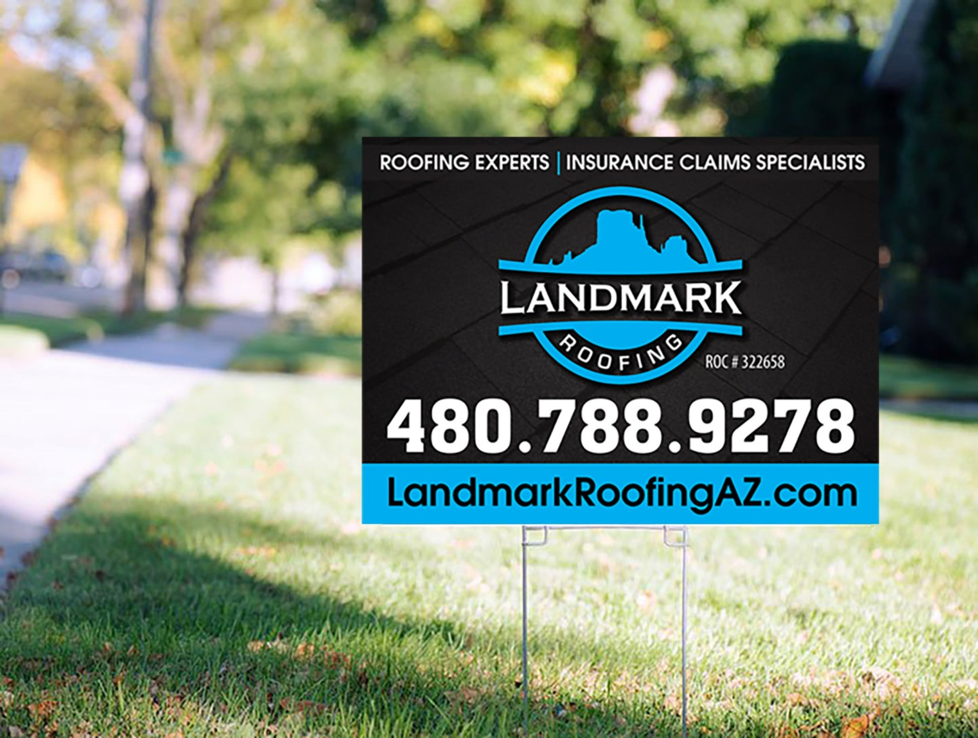 Custom Roofing Yard Signs with Logo Printed – Online Design and Fast Shipping