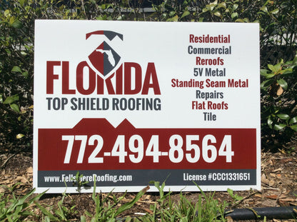 Services Custom Roofing Yard Signs – Logo Printed and Fast Shipping