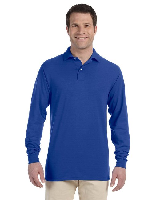 Jerzees Adult SpotShield™ Long-Sleeve Jersey Polo