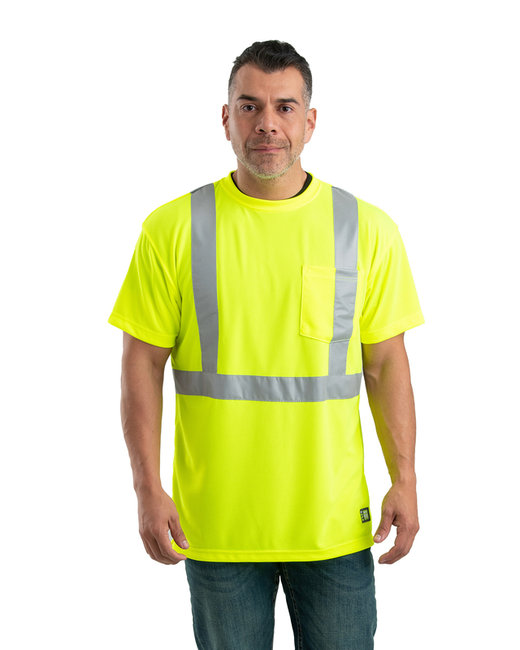 Berne Men's Hi-Vis Class 2 Performance Pocket T-Shirt – Safety and Comfort Combined