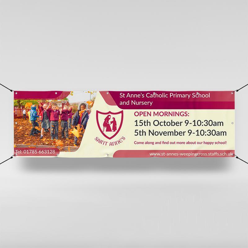 Custom School Banners with Logo – Online Design and Fast Shipping