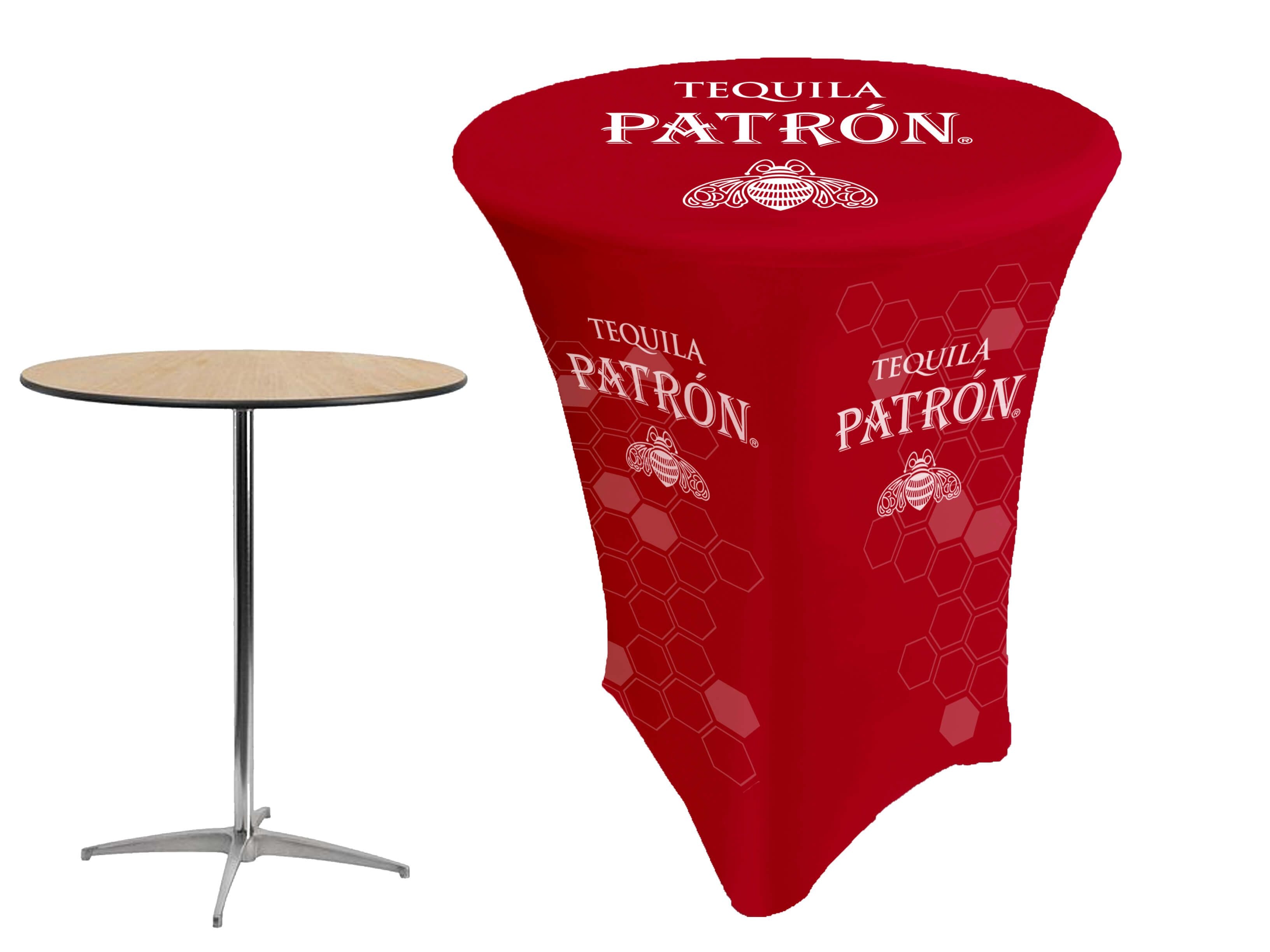 Fitted custom table cover providing a professional presentation at trade shows