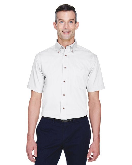 Custom Short-Sleeve Twill Shirt – Stain-Release & Wrinkle-Resistant