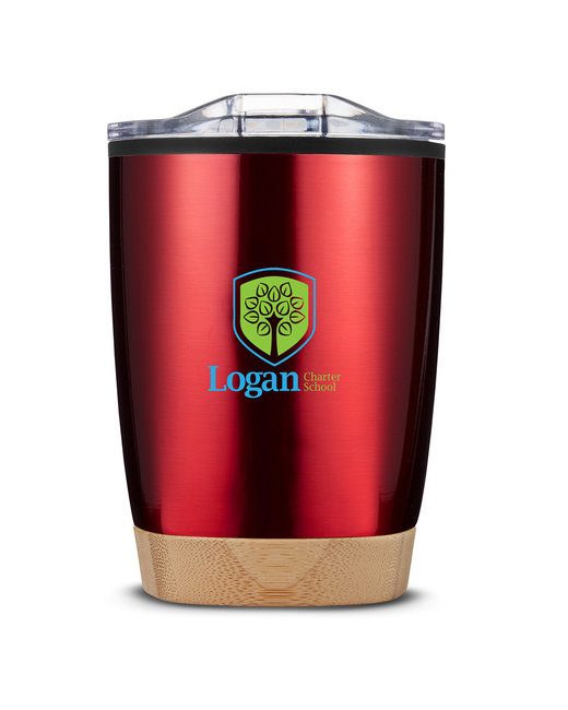 Custom 12oz Symmetry Tumbler with Bamboo Base – Hot & Cold Ready