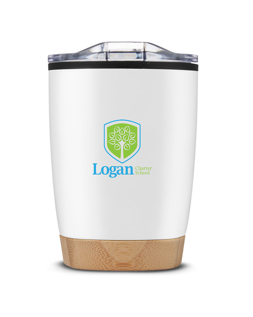 Custom 12oz Symmetry Tumbler with Bamboo Base – Hot & Cold Ready