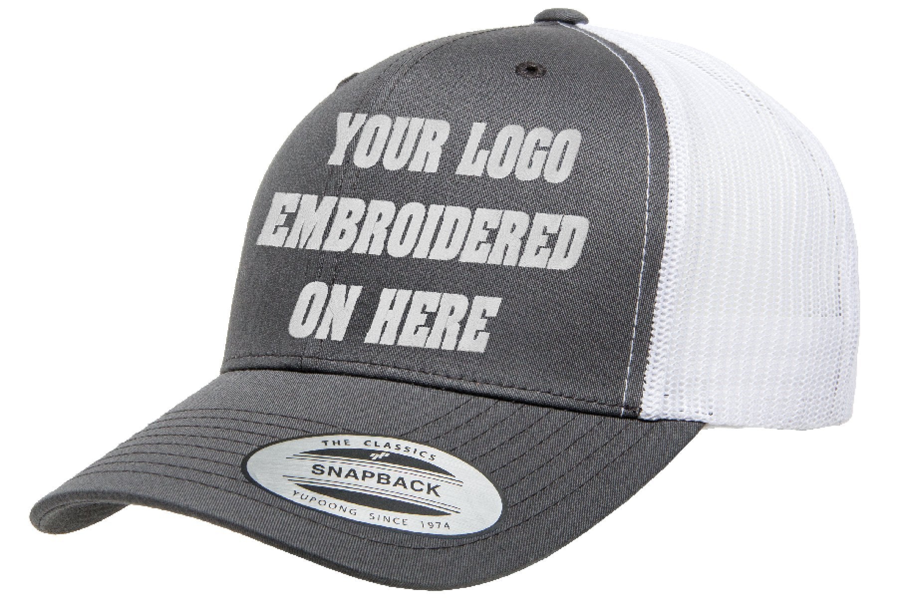 Branded custom embroidered cap.