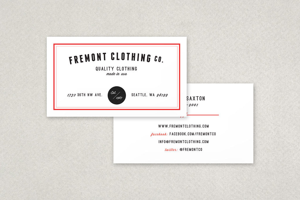 Retail Business Cards – Standard Design for Customer Outreach