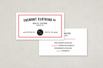 Retail Business Cards – Standard Design for Customer Outreach