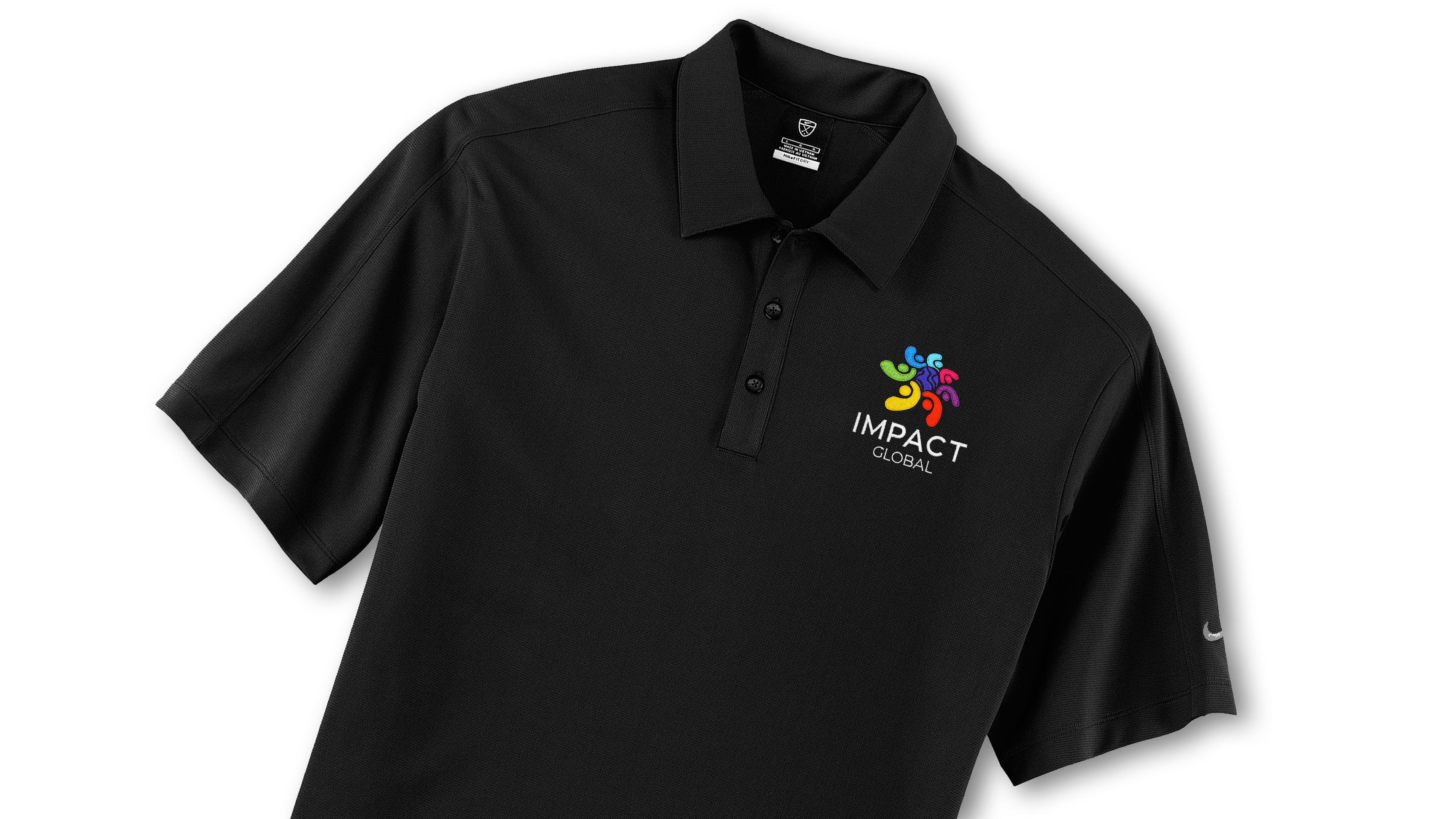 Durable custom polo shirts designed for corporate uniforms.