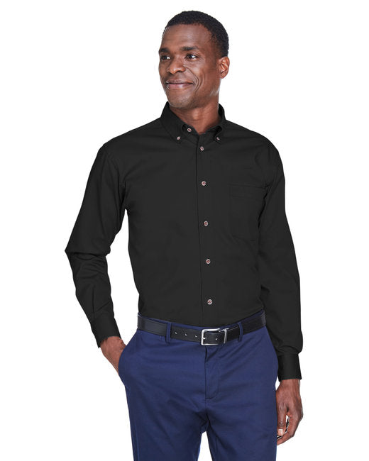 Custom Long-Sleeve Twill Shirt – Stain-Release, Wrinkle-Resistant & Durable