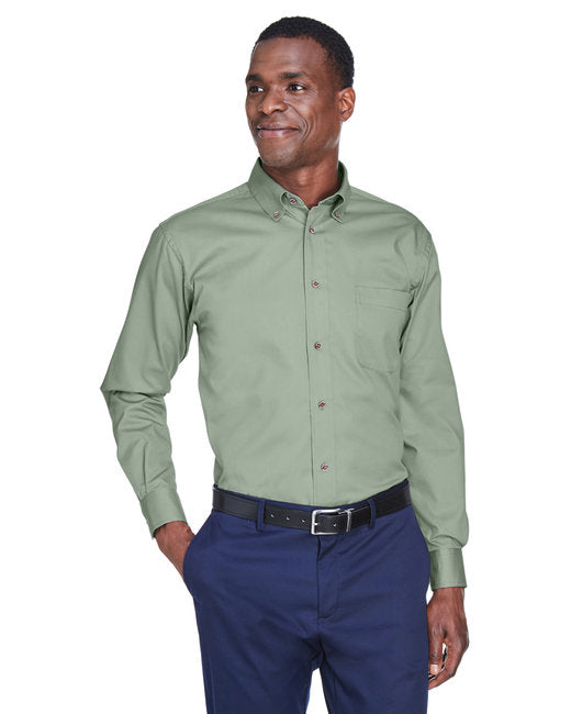 Custom Long-Sleeve Twill Shirt – Stain-Release, Wrinkle-Resistant & Durable