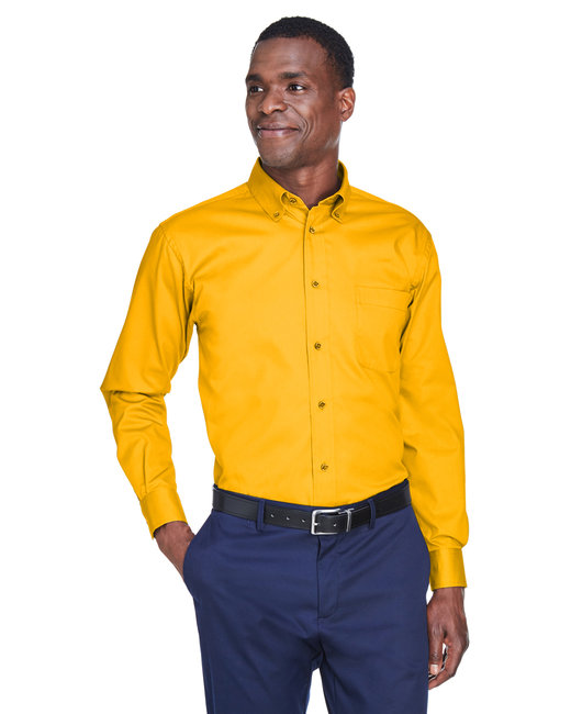 Custom Long-Sleeve Twill Shirt – Stain-Release, Wrinkle-Resistant & Durable