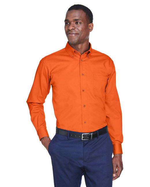 Custom Long-Sleeve Twill Shirt – Stain-Release, Wrinkle-Resistant & Durable