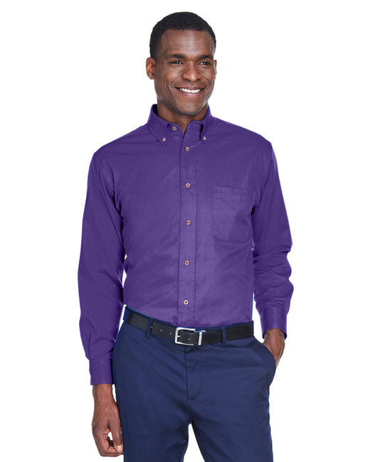 Custom Long-Sleeve Twill Shirt – Stain-Release, Wrinkle-Resistant & Durable